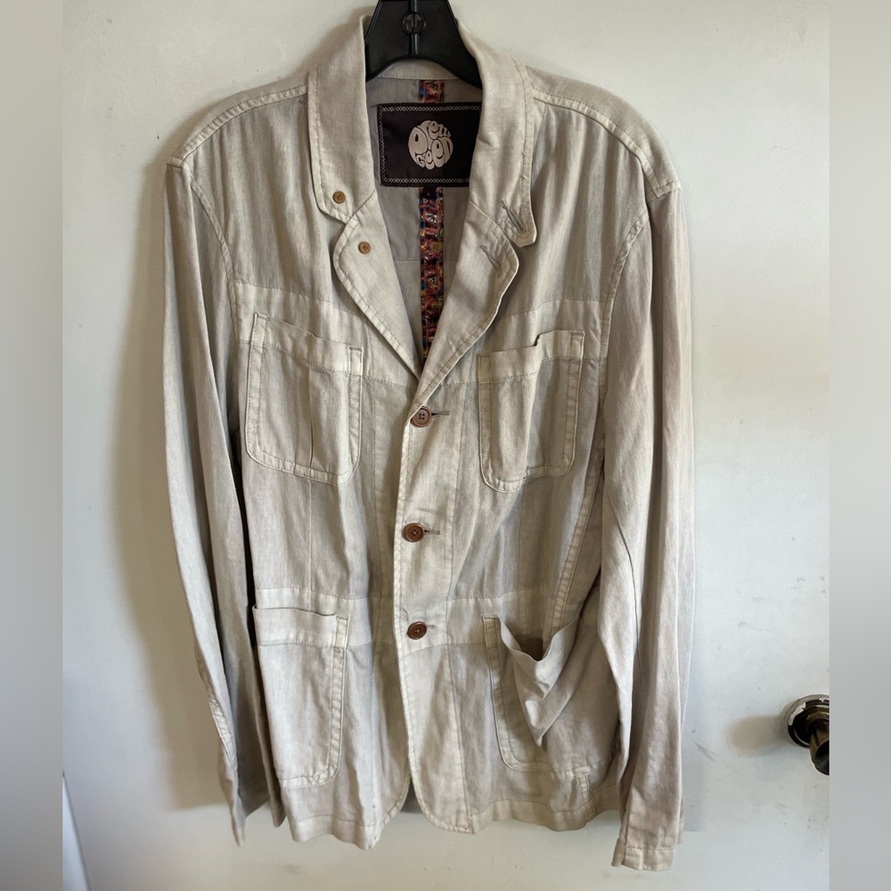 Pretty Green Lightweight Linen Blazer - Large